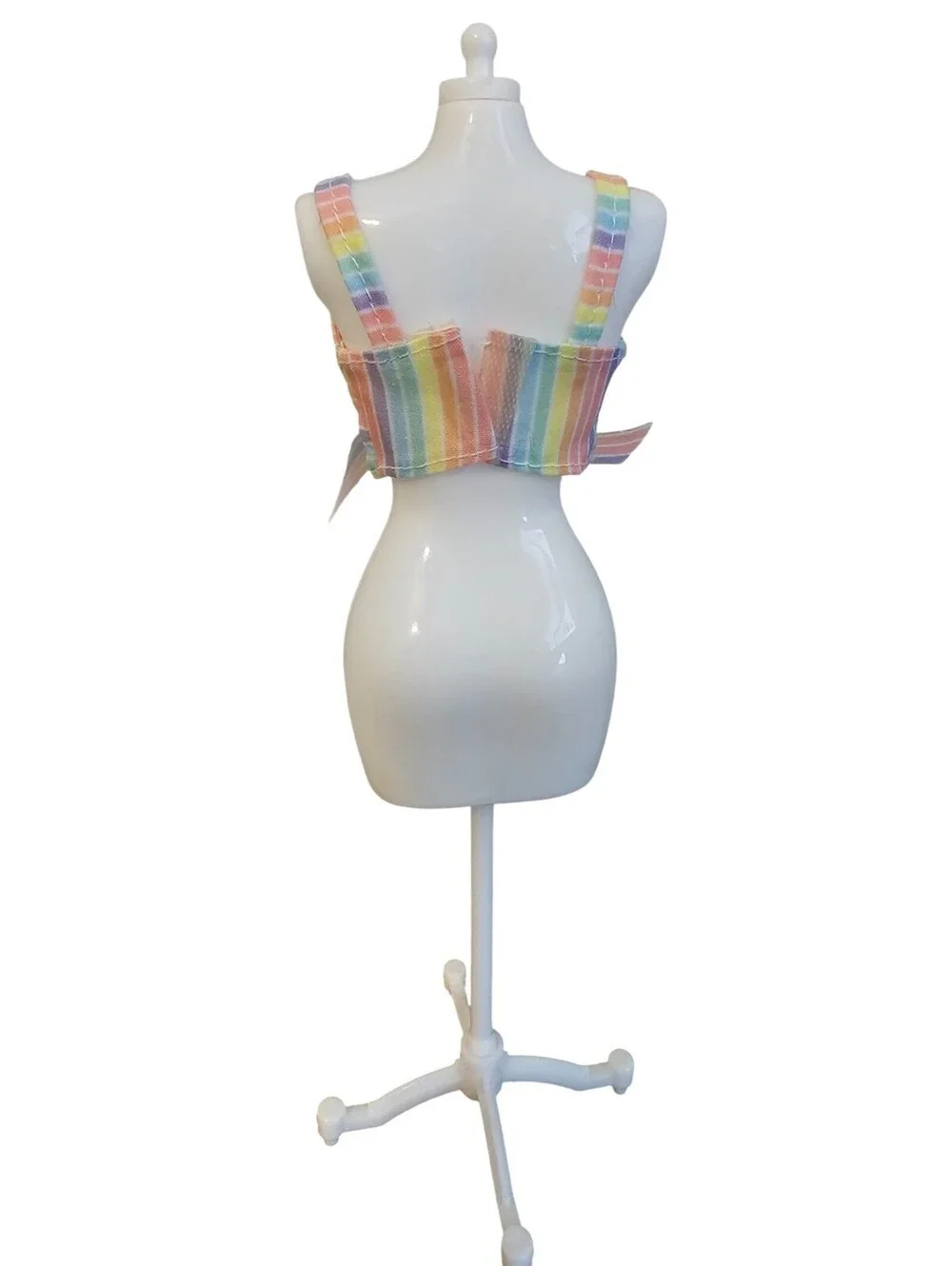Barbie Clothes : Modern Striped Fashion Boho Style Summer Halter Top ~ Mattel